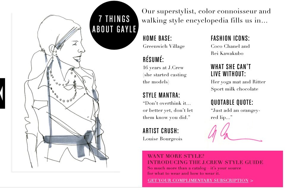 BRand identity example from J. Crew