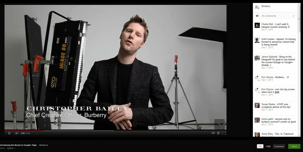 Video example from Burberry