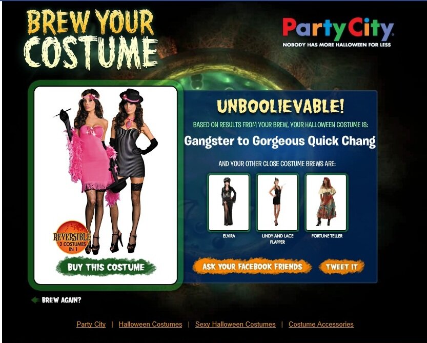 Social media example from Party City