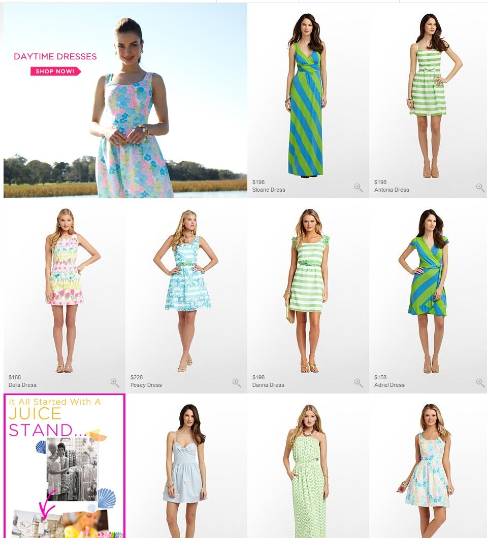 content example from Lilly Pulitzer