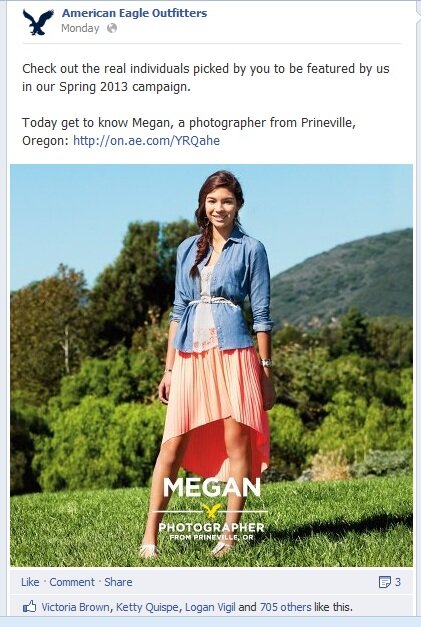 Social media example from American Eagle