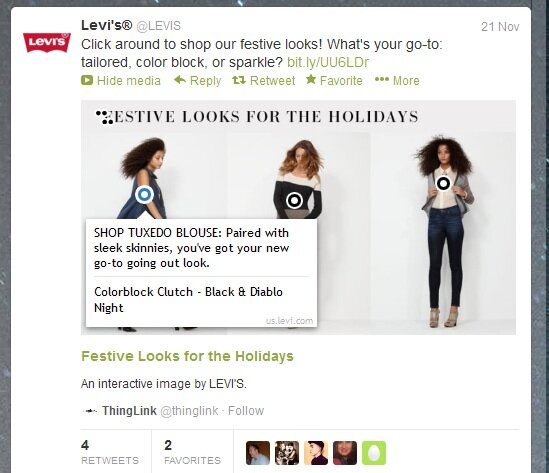 Shoppable image from Levi's