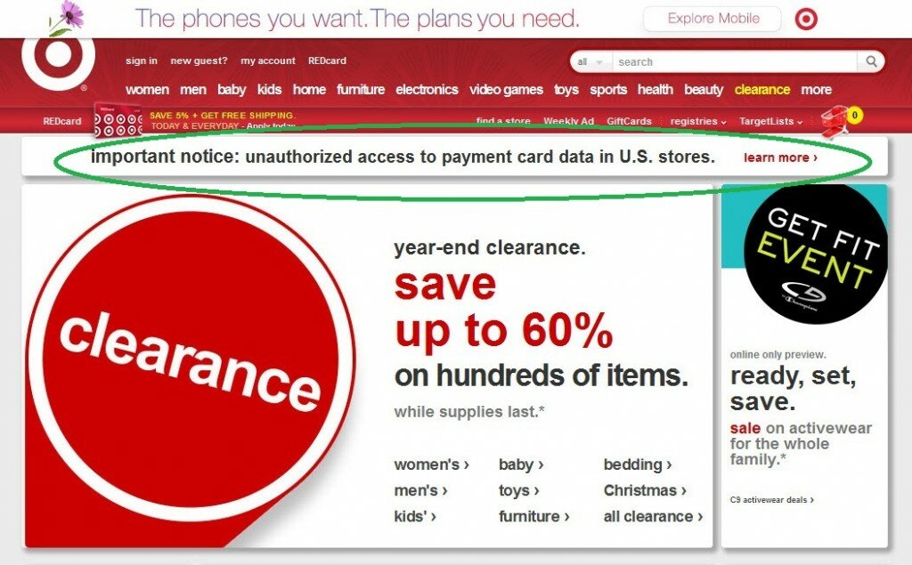 Target Home Page Dec 26