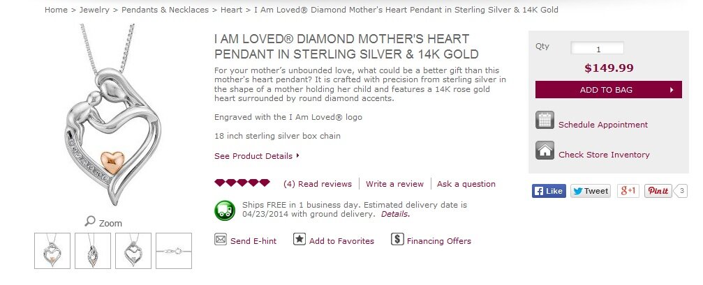 Helzberg product page